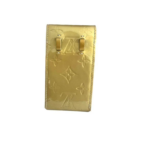 LOUIS VUITTON: Green  Patent Leather "LV" Logo Accessories Case/Waist pouch - Picture 4 of 5